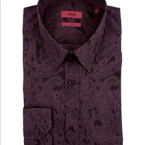 HUGO BOSS SLIM FIT “ELISHA” parsley pattern size M